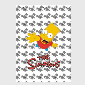 Скетчбук с принтом Bart в Санкт-Петербурге, 100% бумага
 | 48 листов, плотность листов — 100 г/м2, плотность картонной обложки — 250 г/м2. Листы скреплены сверху удобной пружинной спиралью | Тематика изображения на принте: simpsons | барт | мульт | симпсоны