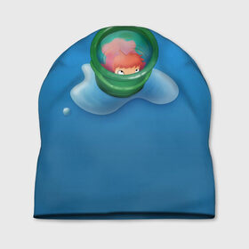 Шапка 3D с принтом Bucket в Санкт-Петербурге, 100% полиэстер | универсальный размер, печать по всей поверхности изделия | Тематика изображения на принте: anime | ponyo | аниме | миядзаки | поньо | рыбка