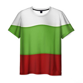 Мужская футболка 3D с принтом Болгария в Санкт-Петербурге, 100% полиэфир | прямой крой, круглый вырез горловины, длина до линии бедер | bulgaria | flag | болгария | республика болгария | текстура | флаг