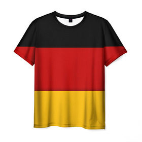 Мужская футболка 3D с принтом Германия в Санкт-Петербурге, 100% полиэфир | прямой крой, круглый вырез горловины, длина до линии бедер | germany | флаг
