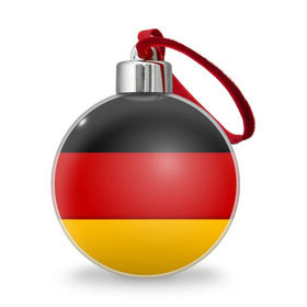 Ёлочный шар с принтом Германия в Санкт-Петербурге, Пластик | Диаметр: 77 мм | Тематика изображения на принте: germany | флаг