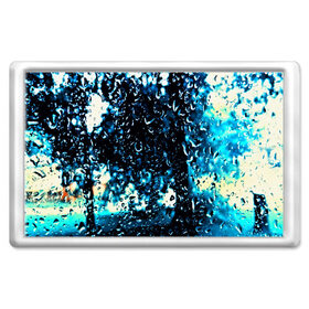 Магнит 45*70 с принтом Капли на стекле в Санкт-Петербурге, Пластик | Размер: 78*52 мм; Размер печати: 70*45 | брызги | капли | стекло