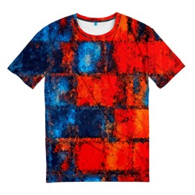 Мужская футболка 3D с принтом assembly color в Санкт-Петербурге, 100% полиэфир | прямой крой, круглый вырез горловины, длина до линии бедер | абстракция красок | брызги красок | живопись | картина | краска | краски | потертость красок | размытые краски | художник