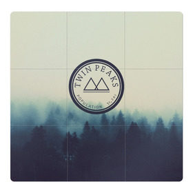 Магнитный плакат 3Х3 с принтом Twin Peaks в Санкт-Петербурге, Полимерный материал с магнитным слоем | 9 деталей размером 9*9 см | twin peaks твин пикс | годнота | девид линч | лес | лора палмер | сова | туман