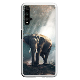 Чехол для Honor 20 с принтом Слон в лесу в Санкт-Петербурге, Силикон | Область печати: задняя сторона чехла, без боковых панелей | Тематика изображения на принте: африка | африканский | бивни | большой | гигант джунгли | зоопарк | индийский | индия | лесной великан | мамонт | огромный | саванна | сафари | серый | слон | слоненок | слониха | стадо | уши | хобот