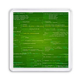 Магнит 55*55 с принтом technology code в Санкт-Петербурге, Пластик | Размер: 65*65 мм; Размер печати: 55*55 мм | computer code | technology | код | компьютеры