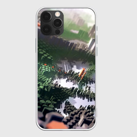 Чехол для iPhone 12 Pro Max с принтом Объемный эквалайзер в Санкт-Петербурге, Силикон |  | 3д | графика | зеленый | объемный | оранжевый | эквалайзер