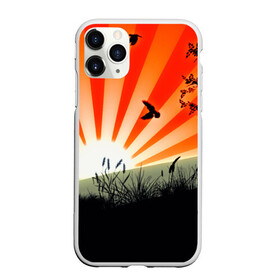 Чехол для iPhone 11 Pro Max матовый с принтом Закат в Санкт-Петербурге, Силикон |  | 3d | деревья | другие | закат | картинка | лето | линии | полосы | прикольные | природа | птицы | растение | солнце | цветные | япония | яркие