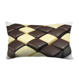 Подушка 3D антистресс с принтом Шоколадные конфеты в Санкт-Петербурге, наволочка — 100% полиэстер, наполнитель — вспененный полистирол | состоит из подушки и наволочки на молнии | Тематика изображения на принте: десерт | еда | конфеты | сладкое | структуры | шахматы | шоколад