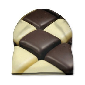 Шапка 3D с принтом Шоколадные конфеты в Санкт-Петербурге, 100% полиэстер | универсальный размер, печать по всей поверхности изделия | десерт | еда | конфеты | сладкое | структуры | шахматы | шоколад