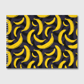 Альбом для рисования с принтом Бананы в Санкт-Петербурге, 100% бумага
 | матовая бумага, плотность 200 мг. | bananas | food. vegan | fruit | yellow | бананы | веган | еда | желтый | фрукты
