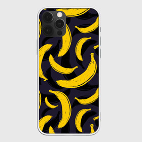 Чехол для iPhone 12 Pro с принтом Бананы в Санкт-Петербурге, силикон | область печати: задняя сторона чехла, без боковых панелей | Тематика изображения на принте: bananas | food. vegan | fruit | yellow | бананы | веган | еда | желтый | фрукты