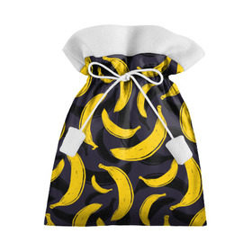 Подарочный 3D мешок с принтом Бананы в Санкт-Петербурге, 100% полиэстер | Размер: 29*39 см | bananas | food. vegan | fruit | yellow | бананы | веган | еда | желтый | фрукты