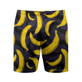 Мужские шорты 3D спортивные с принтом Бананы в Санкт-Петербурге,  |  | bananas | food. vegan | fruit | yellow | бананы | веган | еда | желтый | фрукты
