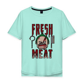 Мужская футболка хлопок Oversize с принтом Dota 2 - Fresh Meat в Санкт-Петербурге, 100% хлопок | свободный крой, круглый ворот, “спинка” длиннее передней части | dota | dota2 | game | online | дота | игра | крюк | онлайн | пудж | стратегия | хук