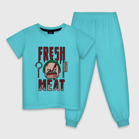 Детская пижама хлопок с принтом Dota 2 - Fresh Meat в Санкт-Петербурге, 100% хлопок |  брюки и футболка прямого кроя, без карманов, на брюках мягкая резинка на поясе и по низу штанин
 | dota | dota2 | game | online | дота | игра | крюк | онлайн | пудж | стратегия | хук