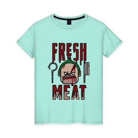 Женская футболка хлопок с принтом Dota 2 - Fresh Meat в Санкт-Петербурге, 100% хлопок | прямой крой, круглый вырез горловины, длина до линии бедер, слегка спущенное плечо | dota | dota2 | game | online | дота | игра | крюк | онлайн | пудж | стратегия | хук
