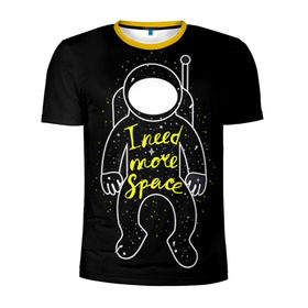 Мужская футболка 3D спортивная с принтом More space в Санкт-Петербурге, 100% полиэстер с улучшенными характеристиками | приталенный силуэт, круглая горловина, широкие плечи, сужается к линии бедра | день космонавтики | звезда | звезды | космонавт | космонавты | космос | планета | планеты | ракета | ракеты