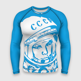 Мужской рашгард 3D с принтом Гагарин 1 в Санкт-Петербурге,  |  | гагарин | день космонавтики | звезды | космос