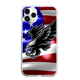 Чехол для iPhone 11 Pro матовый с принтом Флаг США с орлом в Санкт-Петербурге, Силикон |  | Тематика изображения на принте: usa | америка | белоголовый | герб | государство | доллар | дядя сэм | звездно полосатый флаг | лысый | нато | оон | орел | птица | свобода | символ | соединённые штаты америки | страна | сша | штат