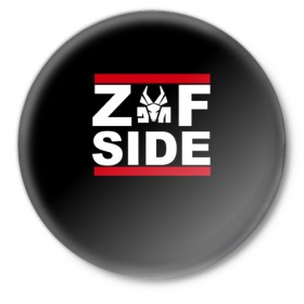 Значок с принтом Z Side в Санкт-Петербурге,  металл | круглая форма, металлическая застежка в виде булавки | die antwoord | ninja | yolandi