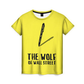 Женская футболка 3D с принтом Волк с Уолл Стрит в Санкт-Петербурге, 100% полиэфир ( синтетическое хлопкоподобное полотно) | прямой крой, круглый вырез горловины, длина до линии бедер | the wolf of wall street | волк с уолл стрит | леонардо дикаприо | мартин скорсезе | продай мне эту ручку