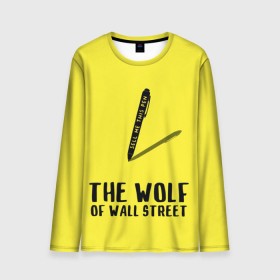 Мужской лонгслив 3D с принтом Волк с Уолл Стрит в Санкт-Петербурге, 100% полиэстер | длинные рукава, круглый вырез горловины, полуприлегающий силуэт | the wolf of wall street | волк с уолл стрит | леонардо дикаприо | мартин скорсезе | продай мне эту ручку