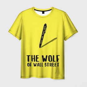 Мужская футболка 3D с принтом Волк с Уолл Стрит в Санкт-Петербурге, 100% полиэфир | прямой крой, круглый вырез горловины, длина до линии бедер | the wolf of wall street | волк с уолл стрит | леонардо дикаприо | мартин скорсезе | продай мне эту ручку