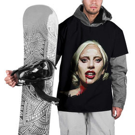 Накидка на куртку 3D с принтом Леди Гага в Санкт-Петербурге, 100% полиэстер |  | lady gaga | леди гага