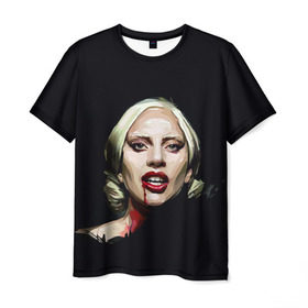 Мужская футболка 3D с принтом Леди Гага в Санкт-Петербурге, 100% полиэфир | прямой крой, круглый вырез горловины, длина до линии бедер | Тематика изображения на принте: lady gaga | леди гага