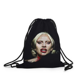 Рюкзак-мешок 3D с принтом Леди Гага в Санкт-Петербурге, 100% полиэстер | плотность ткани — 200 г/м2, размер — 35 х 45 см; лямки — толстые шнурки, застежка на шнуровке, без карманов и подкладки | lady gaga | леди гага