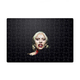 Пазл магнитный 126 элементов с принтом Леди Гага в Санкт-Петербурге, полимерный материал с магнитным слоем | 126 деталей, размер изделия —  180*270 мм | lady gaga | леди гага