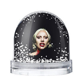 Снежный шар с принтом Леди Гага в Санкт-Петербурге, Пластик | Изображение внутри шара печатается на глянцевой фотобумаге с двух сторон | lady gaga | леди гага