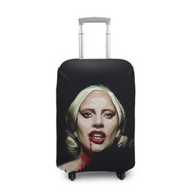 Чехол для чемодана 3D с принтом Леди Гага в Санкт-Петербурге, 86% полиэфир, 14% спандекс | двустороннее нанесение принта, прорези для ручек и колес | lady gaga | леди гага