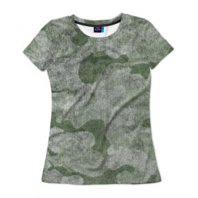 Женская футболка 3D с принтом Грязный камуфляж в Санкт-Петербурге, 100% полиэфир ( синтетическое хлопкоподобное полотно) | прямой крой, круглый вырез горловины, длина до линии бедер | абстракция | армия | камуфляж | модный | оригинал