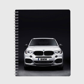 Тетрадь с принтом BMW X5 в Санкт-Петербурге, 100% бумага | 48 листов, плотность листов — 60 г/м2, плотность картонной обложки — 250 г/м2. Листы скреплены сбоку удобной пружинной спиралью. Уголки страниц и обложки скругленные. Цвет линий — светло-серый
 | Тематика изображения на принте: bmw | x3 x4 x5 x6 x7 x8 | авто | автомобиль | блатная | бмв | бумер | бэха | иномарка | концерн | красивая | крутая | марка немецкая | машина | пацанский таз | прикольная | тачила | тачка