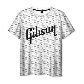 Мужская футболка 3D с принтом Gibson в Санкт-Петербурге, 100% полиэфир | прямой крой, круглый вырез горловины, длина до линии бедер | fender | gibson | guitar | ibanez | music | rock | гитара | музыка | рок