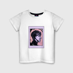 Детская футболка хлопок с принтом Стильная картинка в Санкт-Петербурге, 100% хлопок | круглый вырез горловины, полуприлегающий силуэт, длина до линии бедер | голова | искусство | профиль | стиль | стильная картинка