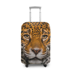 Чехол для чемодана 3D с принтом Jaguar в Санкт-Петербурге, 86% полиэфир, 14% спандекс | двустороннее нанесение принта, прорези для ручек и колес | глаза | дикая кошка | кошка | леопард | сафари | хищник | ягуар