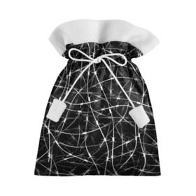 Подарочный 3D мешок с принтом Колючая проволка в Санкт-Петербурге, 100% полиэстер | Размер: 29*39 см | белый | гранж | забор | колючка | ограда | паттерн | черно белый | черный | шипы