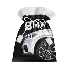 Подарочный 3D мешок с принтом BMW белая в Санкт-Петербурге, 100% полиэстер | Размер: 29*39 см | bmw | x3 x4 x5 x6 x7 x8 | авто | автомобиль | блатная | бмв | бумер | бэха | иномарка | концерн | красивая | крутая | марка немецкая | машина | пацанский таз | прикольная | тачила | тачка