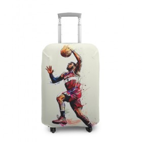Чехол для чемодана 3D с принтом John Wall в Санкт-Петербурге, 86% полиэфир, 14% спандекс | двустороннее нанесение принта, прорези для ручек и колес | john wall | nba | sport | washington | wizards | арт | баскетбол | баскетболист | джон уолл | игрок | картинка | краски | прикольные | рисунок | спорт | цветные | яркие