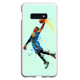 Чехол для Samsung S10E с принтом Russell Westbrook в Санкт-Петербурге, Силикон | Область печати: задняя сторона чехла, без боковых панелей | basketball | nba | oklahoma city | russell westbrook | thunder | арт | баскетбол | картинка | краски | оклахома сити | прикольные | рассел уэстбрук | рисунок | спорт | тандер | цветные | яркие