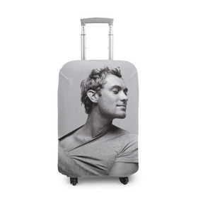Чехол для чемодана 3D с принтом Джуд Лоу в Санкт-Петербурге, 86% полиэфир, 14% спандекс | двустороннее нанесение принта, прорези для ручек и колес | актер | ватсон | джуд | джуд лоу | лоу | холмс | шерлок