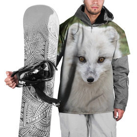 Накидка на куртку 3D с принтом White Fox в Санкт-Петербурге, 100% полиэстер |  | fox | red | лиса | лисенок | рыжая
