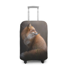 Чехол для чемодана 3D с принтом Лиса в Санкт-Петербурге, 86% полиэфир, 14% спандекс | двустороннее нанесение принта, прорези для ручек и колес | fox | red | лиса | лисенок | рыжая