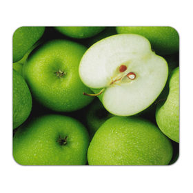 Коврик прямоугольный с принтом Зеленые яблоки в Санкт-Петербурге, натуральный каучук | размер 230 х 185 мм; запечатка лицевой стороны | еда | зеленый | фрукты | яблоко