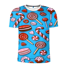Мужская футболка 3D спортивная с принтом Candy в Санкт-Петербурге, 100% полиэстер с улучшенными характеристиками | приталенный силуэт, круглая горловина, широкие плечи, сужается к линии бедра | 3d | summer | вкусные | десерт | другие | еда | конфеты | лето | мороженное | пирожные | прикольные | сладости | сладость | текстуры | тортики | яркие