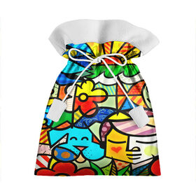 Подарочный 3D мешок с принтом Картинка-мозаика в Санкт-Петербурге, 100% полиэстер | Размер: 29*39 см | Тематика изображения на принте: 3d | другие | животные | кот | мозаика | насекомые | прикольные | птицы | собака | солнце | текстуры | узор | цветные | цветы | яркие