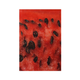 Обложка для паспорта матовая кожа с принтом Арбуз 3 в Санкт-Петербурге, натуральная матовая кожа | размер 19,3 х 13,7 см; прозрачные пластиковые крепления | арбуз | еда | косточки | красный | растения | фрукты | ягода